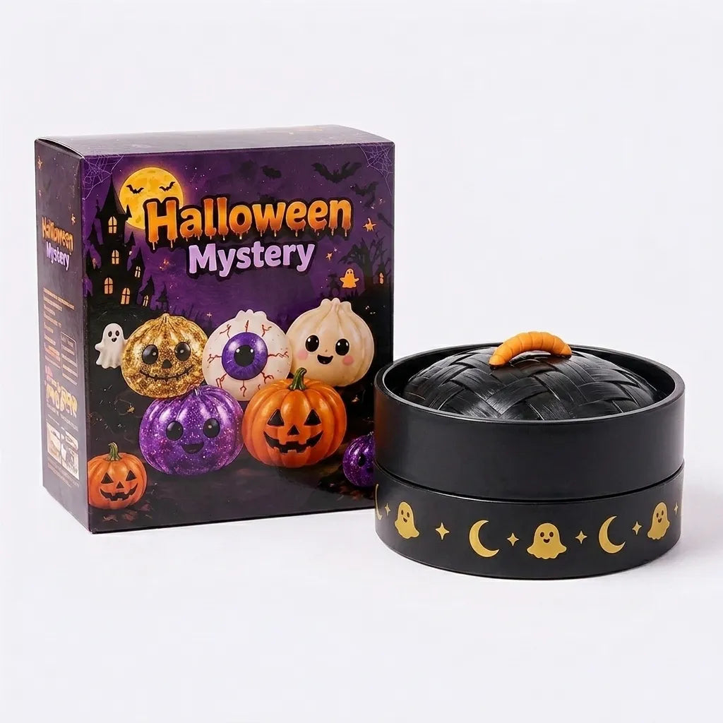 Halloween Mystery Glitter Dumpling Squishy | Blind Box Squishy | 5 Packs or Single Box