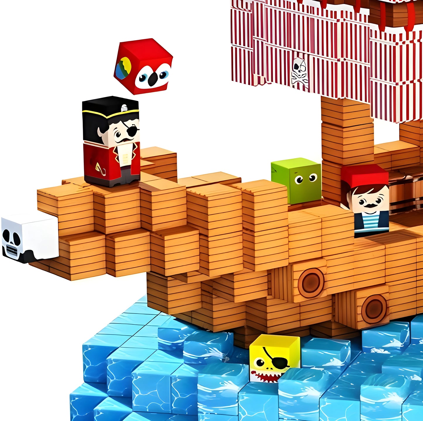 Onenazo magnetic building blocks Pirate Ship gift