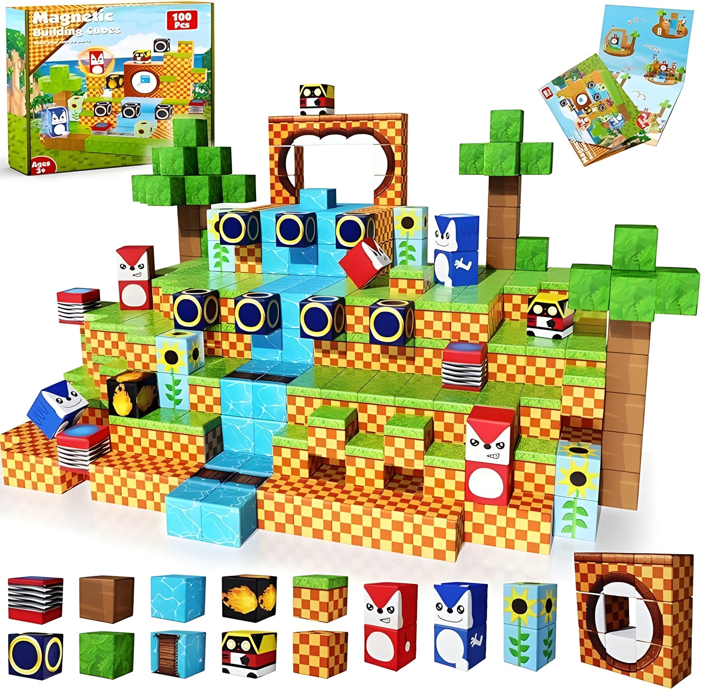Onenazo magnetic building blocks adventure 100 pieces