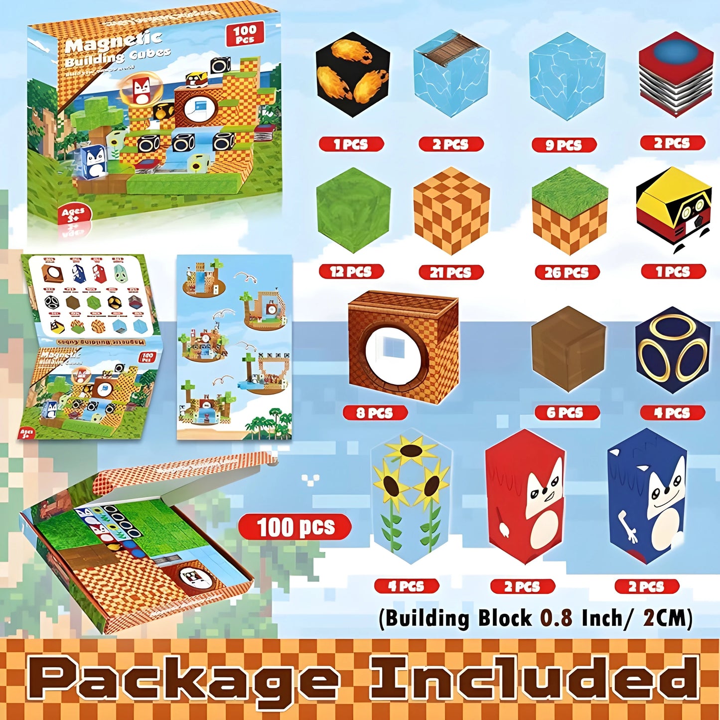 Onenazo magnetic building blocks adventure for kids