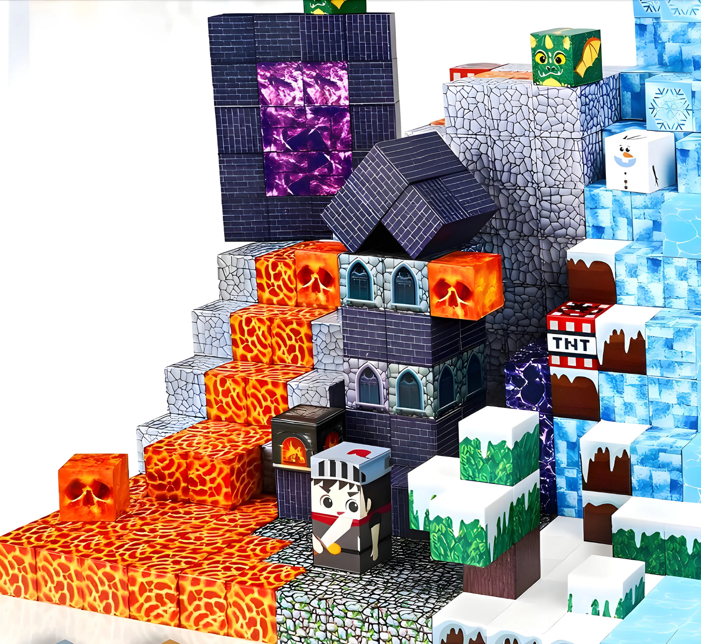 Onenazo magnetic building blocks ice and fire for kids gift