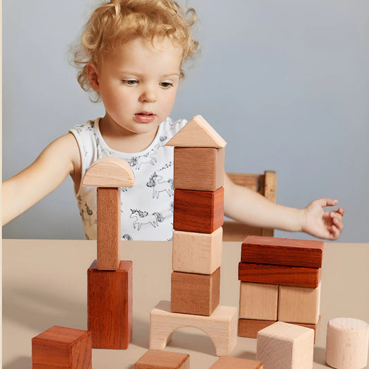 Montessori Naturholz-Bausteine
