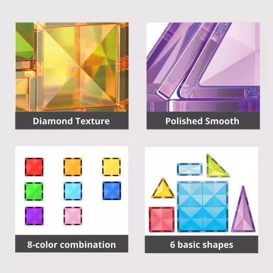 Onenazo Diamond Magnetic Tiles - 26, 38, 50, 72, 100, 125 PCS