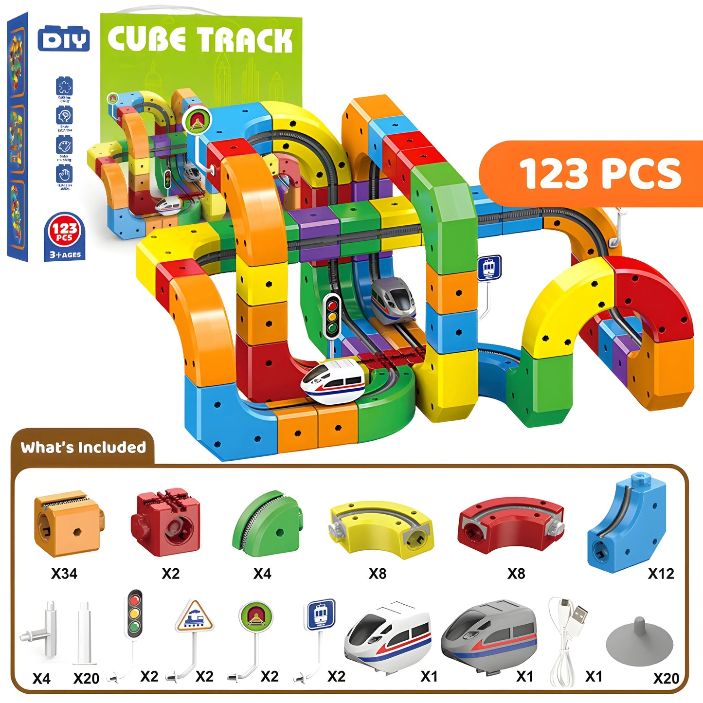 Montessori 3D Electric Train Track