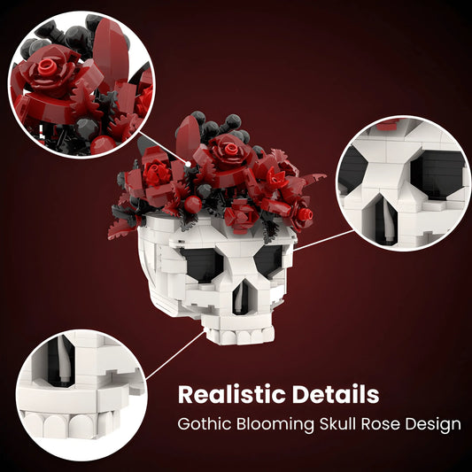 Onenazo Totenkopf-Rosen-Blumenstrauß-Bauset