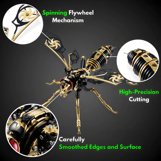 Onenazo 3D Metall-Wespen-Puzzle mit Sockel