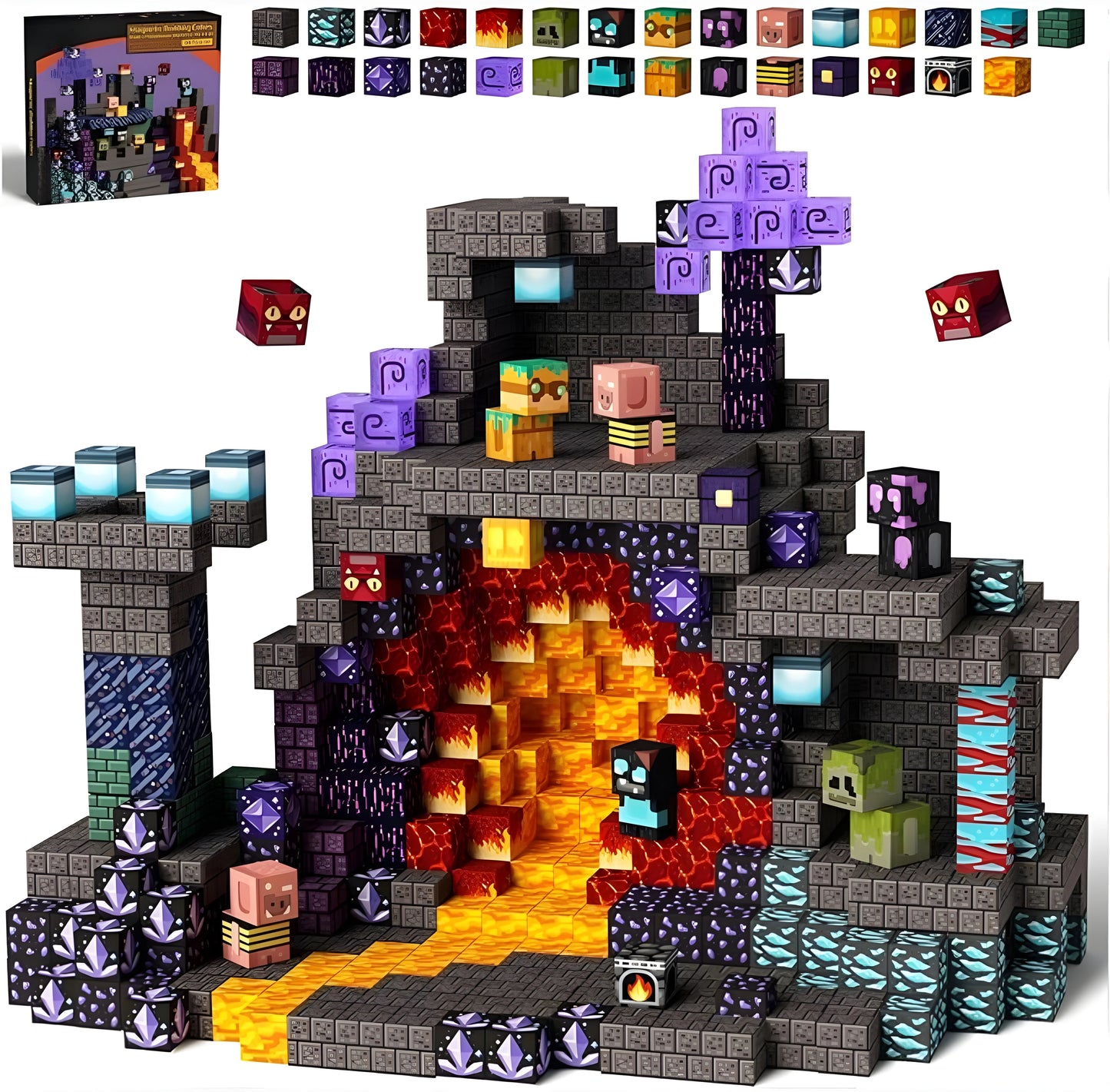 Minecraft Magnetic Building Blocks cave