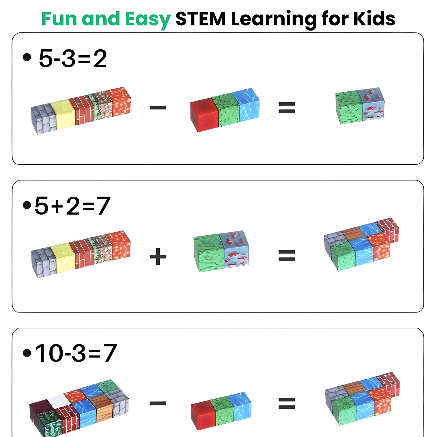 Minecraft Magnetic Blocks - Mix and Match - Upgraded Version - 100, 200, 300, 500, 1000 PCS