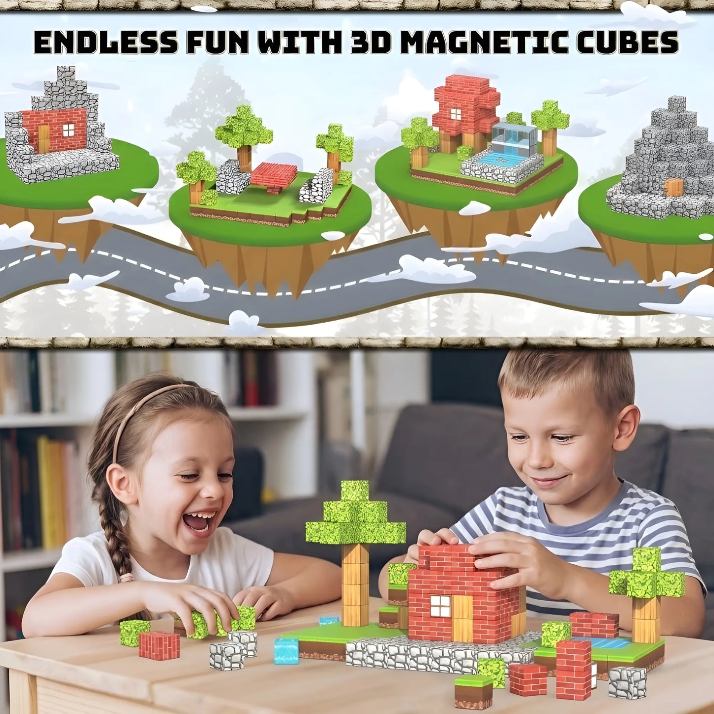 Magnetische Bausteine 84-teilig | Magisches Portal