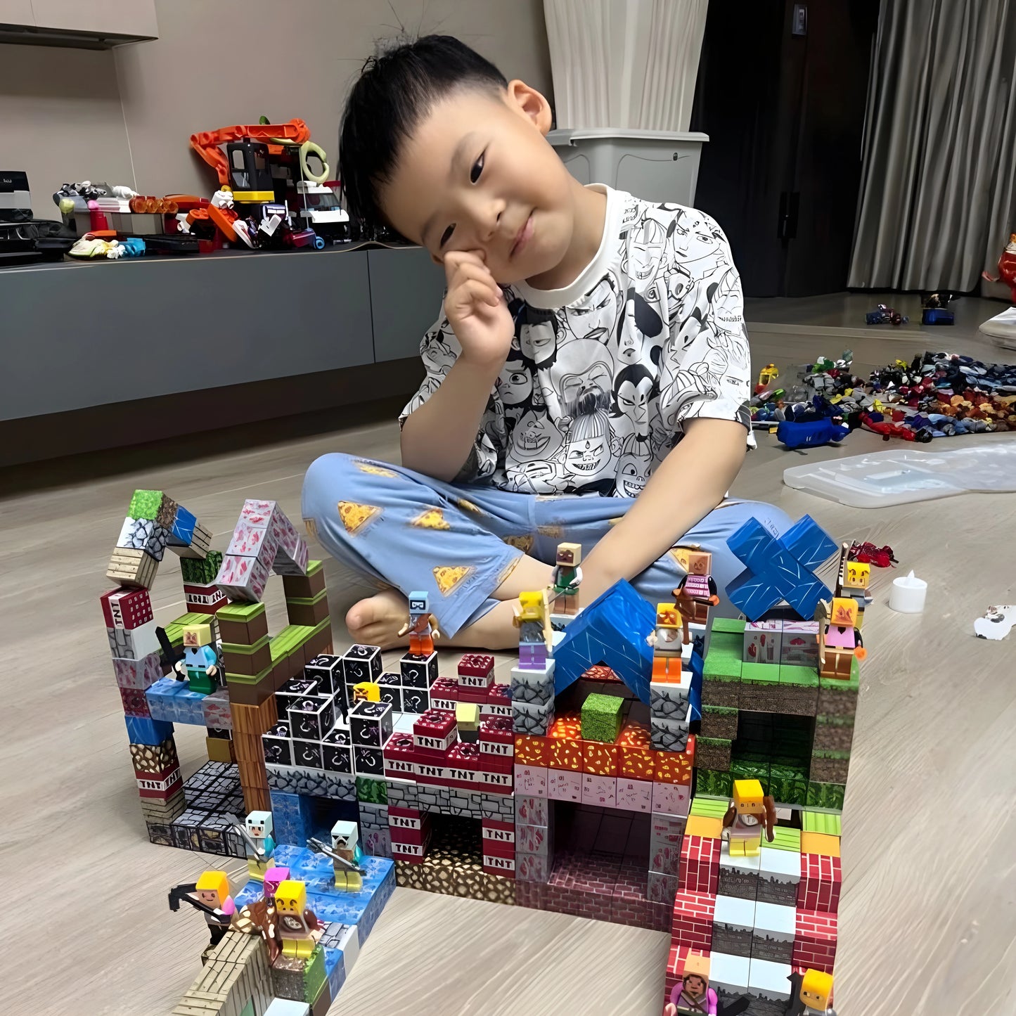 Onenazo 100PCS Magnetic Building Blocks - Unicorn