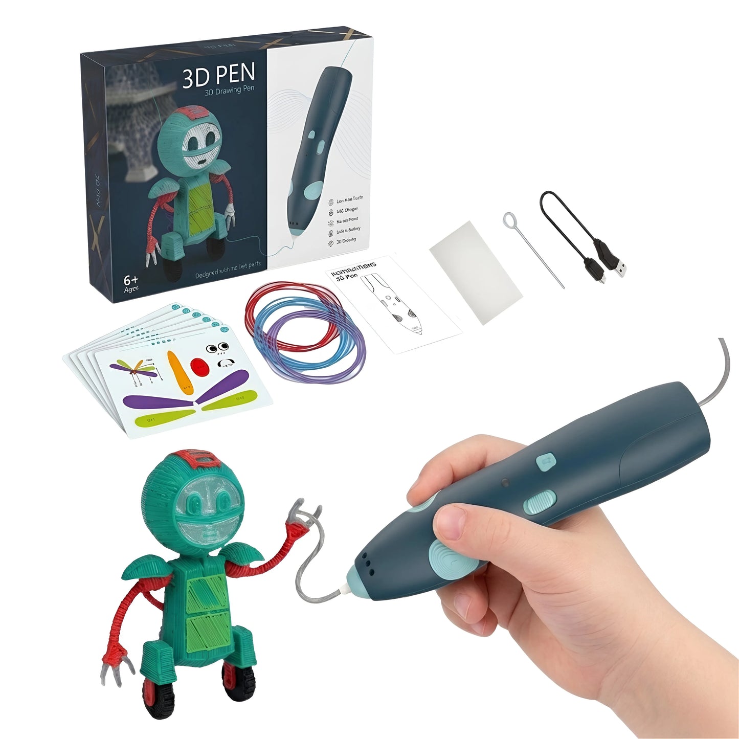 Onenazo Starter 3D Wireless Printing Pen Set for Kids - Upgraded