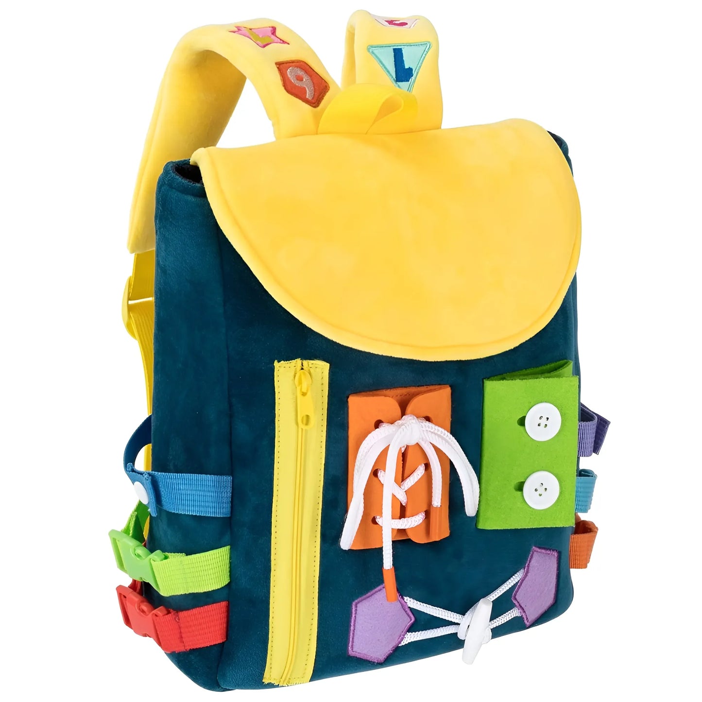 Montessori Busy Board and Storage Backpack