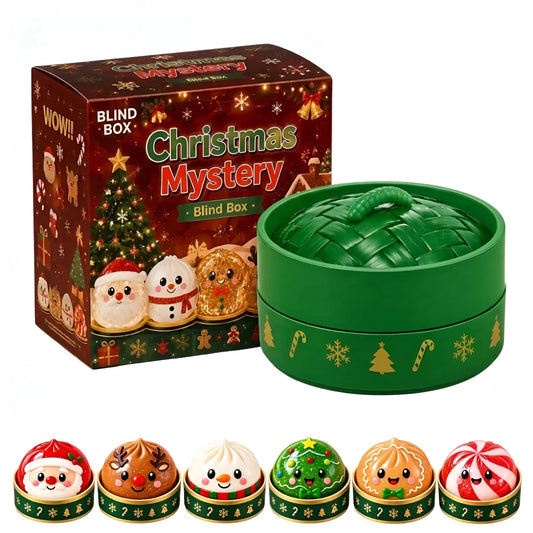 Christmas Mystery Glitter Dumpling Squishy | Weihnachtliche Überraschungs-Squishys | 6er-Pack oder Einzelbox