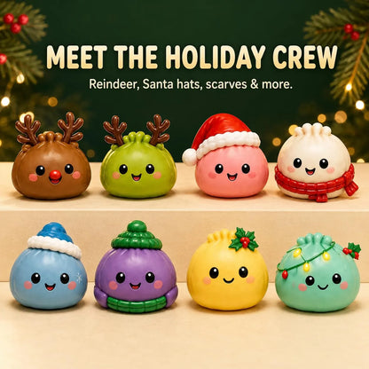 Christmas Dumpling Squishy Advent Calendar 2026 | Fidget Christmas Countdown Calendar | 24 Days of Surprises Squishy Toys Box | Xmas Toys for Sock Stuffing Christmas Gift