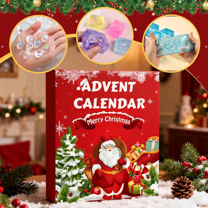 Christmas Squishy Advent Calendar 2026 | 24 Days of Christmas Countdown Calendar | Including 24 Kawaii Squishies Toys | Surprises Sensory Fidget Toys