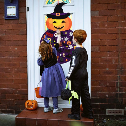 DIY Halloween Pumpkin Witch Decor | Felt Halloween Crafts for Kids | Toddler Halloween Crafts