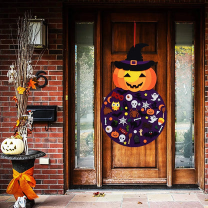 DIY Halloween Pumpkin Witch Decor | Felt Halloween Crafts for Kids | Toddler Halloween Crafts