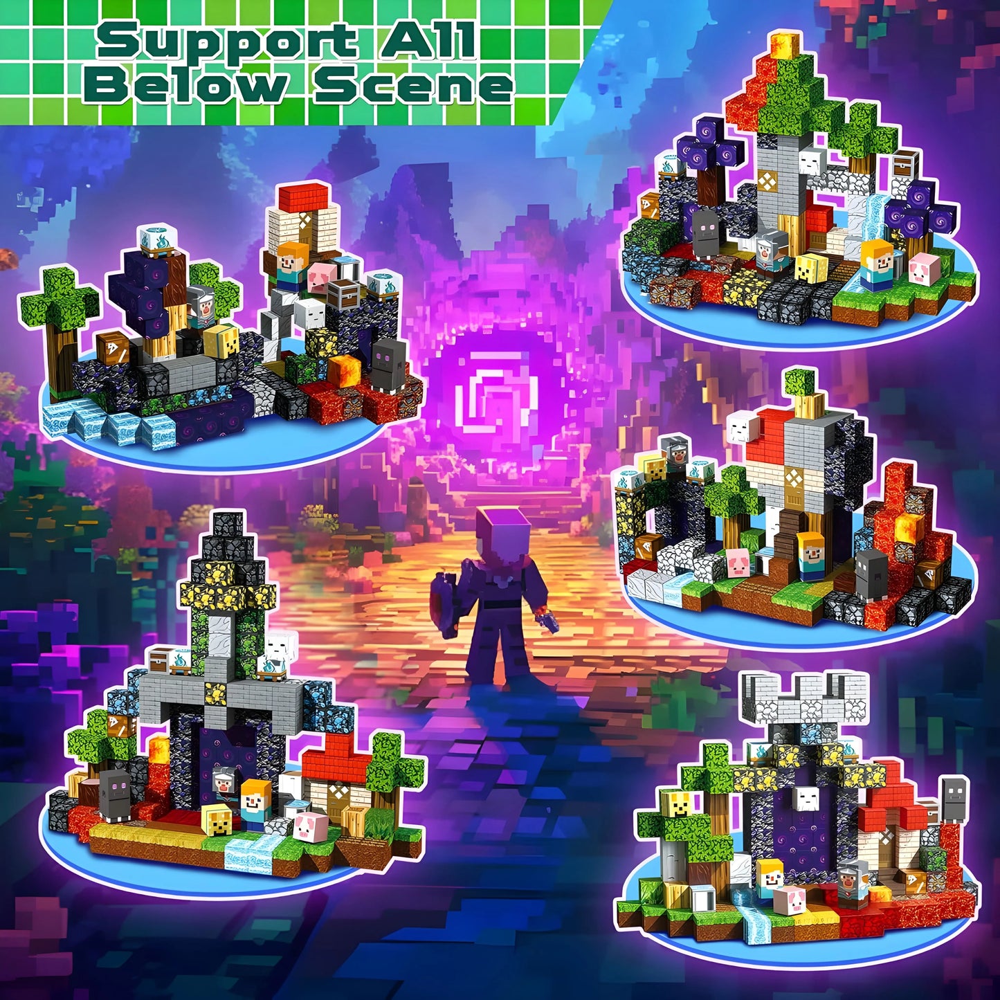 Minecraft 200PCS Magnetic Building Blocks - Halloween Ghost Adventures 2025 Version