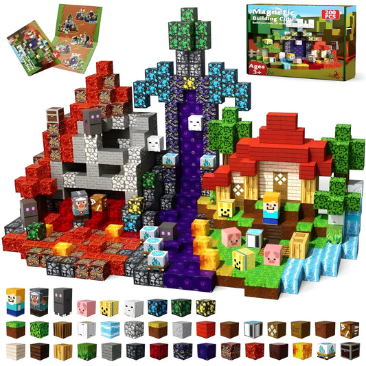 Minecraft 200PCS Magnetic Building Blocks - Halloween Ghost Adventures 2025 Version