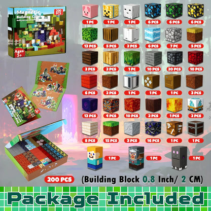 Minecraft 200PCS Magnetic Building Blocks - Halloween Ghost Adventures 2025 Version