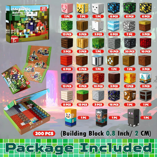 Minecraft 200PCS Magnetic Building Blocks - Halloween Ghost Adventures 2025 Version