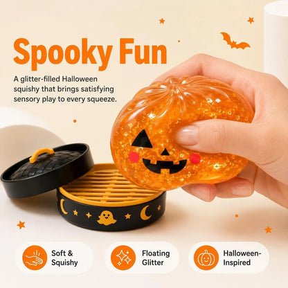 Halloween Mystery Glitter Dumpling Squishy | Blind Box Squishy | 5 Packs or Single Box
