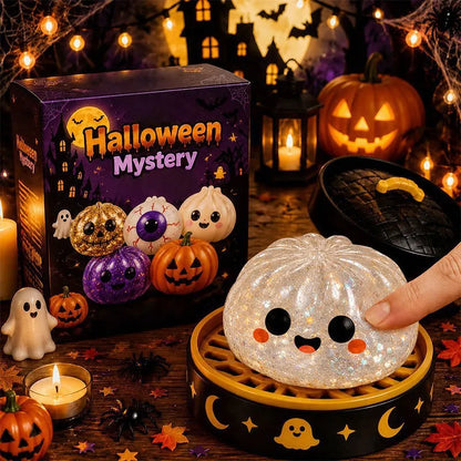 Halloween Mystery Glitter Dumpling Squishy | Blind Box Squishy | 5 Packs or Single Box