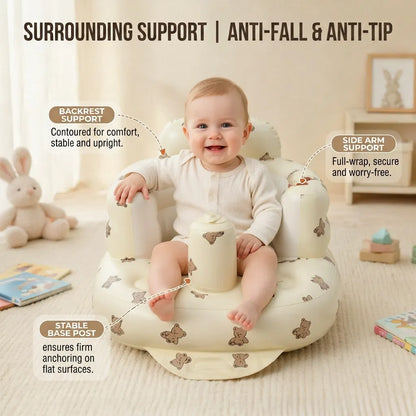 Inflatable Baby Seat, Built-in Air Pump Baby Seat for Kids Toddler, Breathable Cover, Baby Essentials & Baby Items