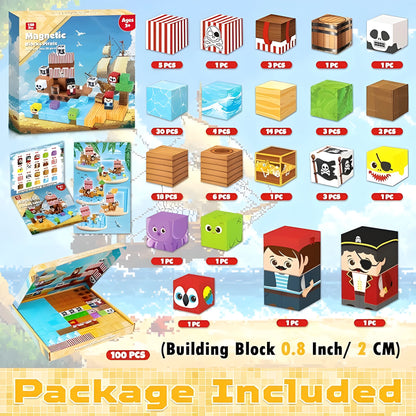 Onenazo magnetic building blocks Pirate Ship cool