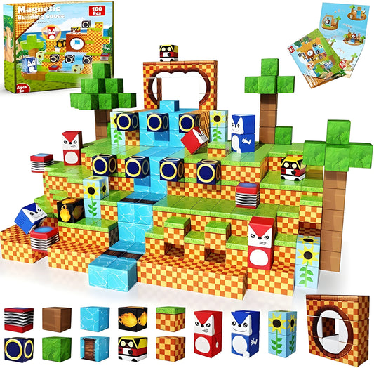 Onenazo magnetic building blocks adventure 100 pieces