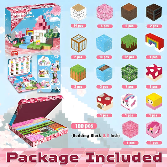 Onenazo magnetic building blocks unicorn for girls