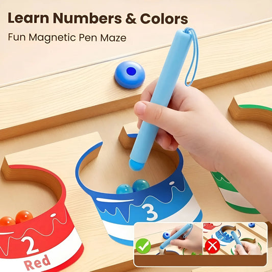 Montessori Magnetic Color and Number Maze