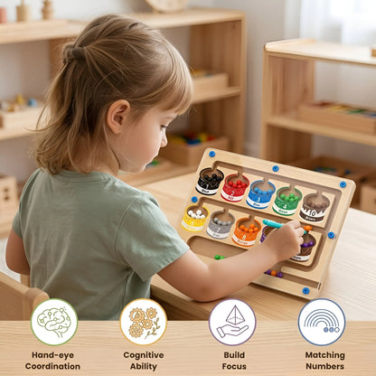 Montessori Magnetic Color and Number Maze