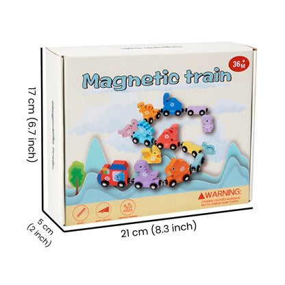 Montessori Magnetic Wooden Dinosaur Trains