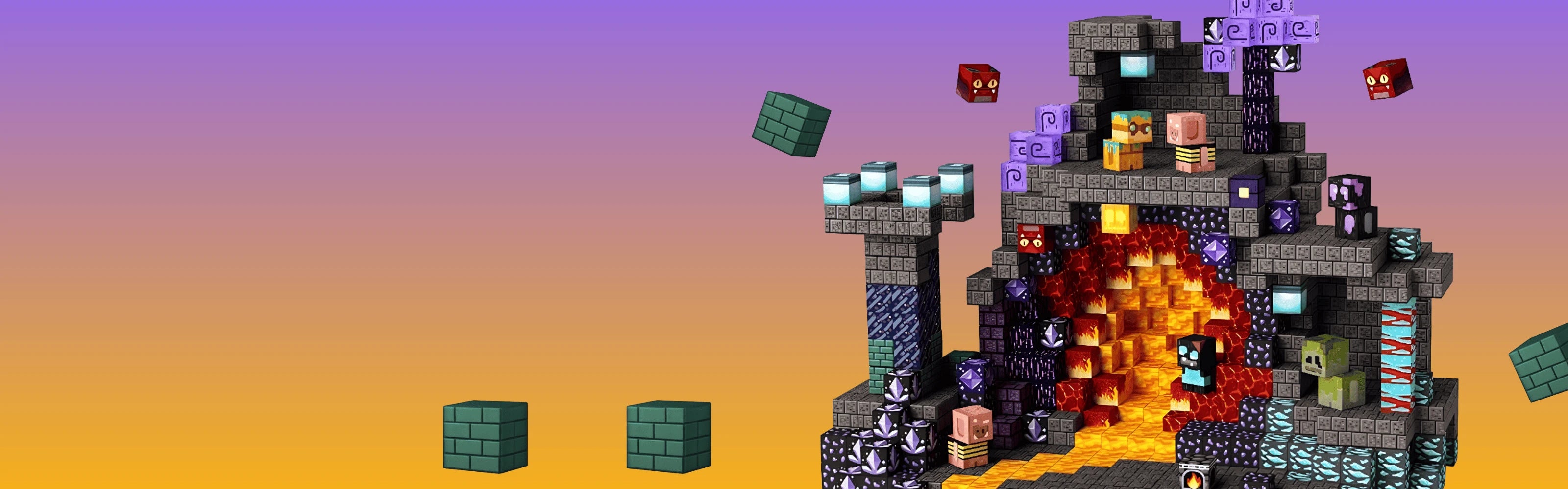 Minecraft Magnetic Building Blocks animal cave on desktop