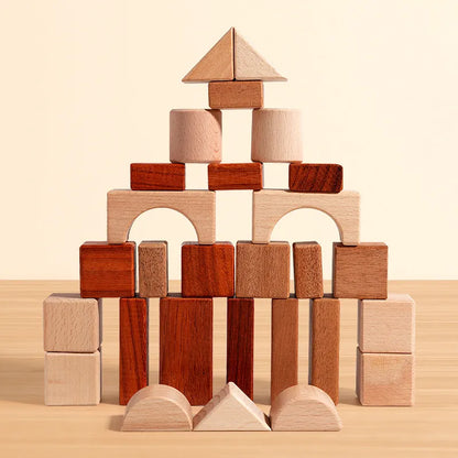 Montessori Naturholz-Bausteine
