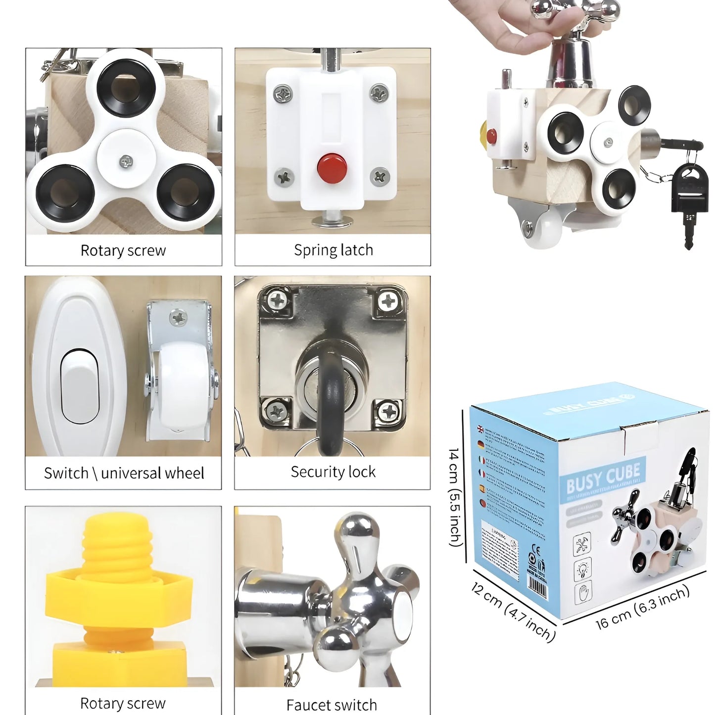 Montessori 7-in-1 Busy Cube