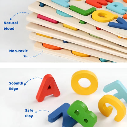 Montessori-Puzzles – Buchstaben, Formen, Zahlen