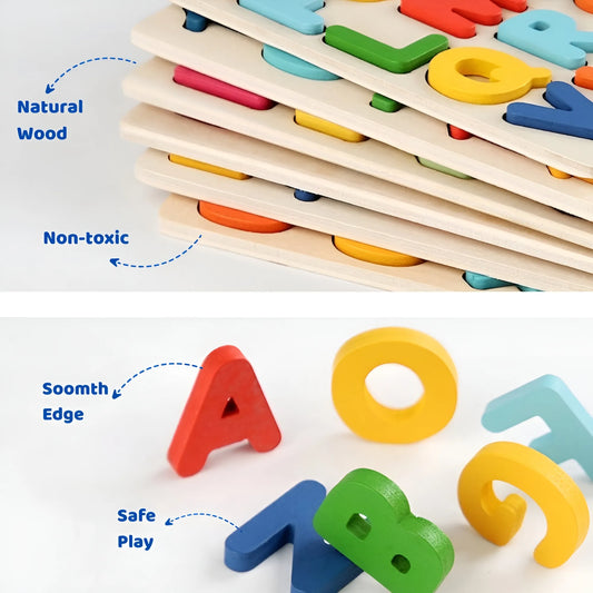 Montessori-Puzzles – Buchstaben, Formen, Zahlen