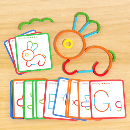 Montessori Wooden Smart Sticks & Rings