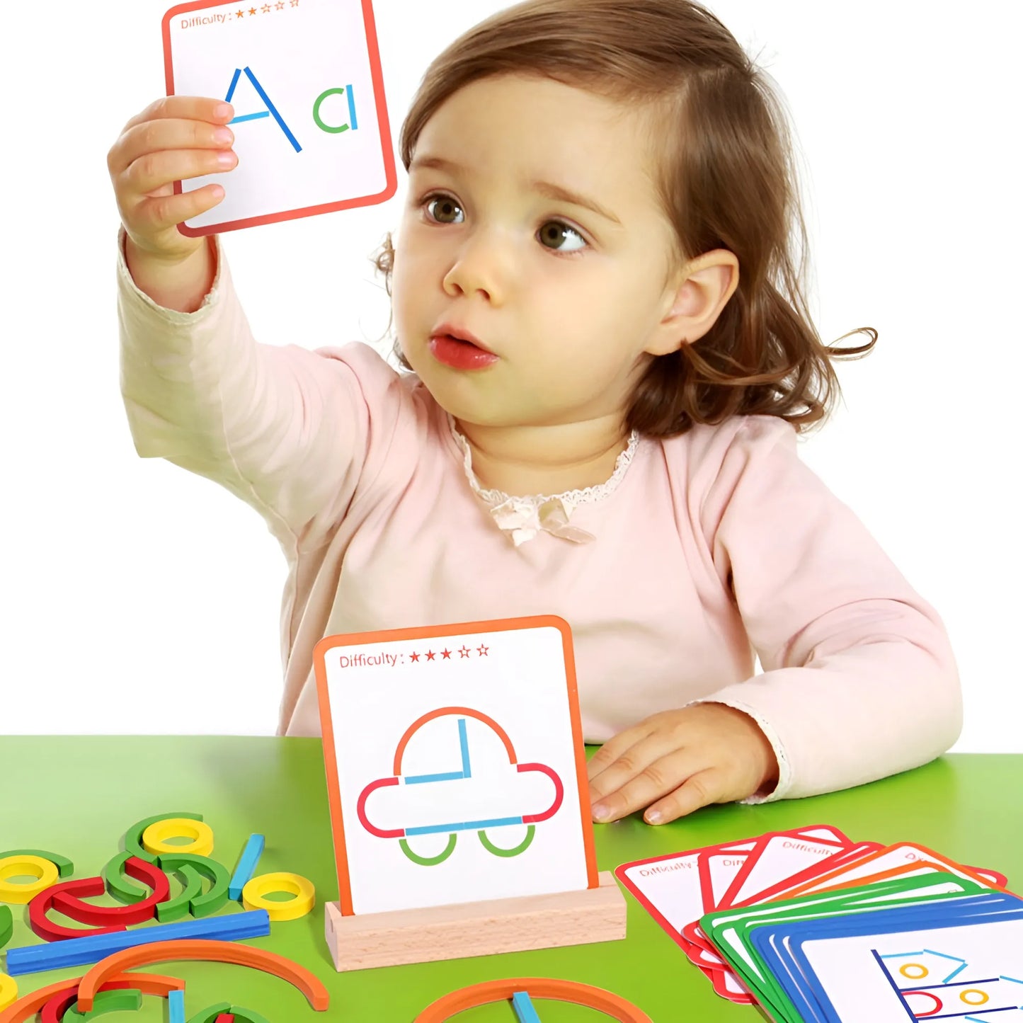 Montessori Wooden Smart Sticks & Rings