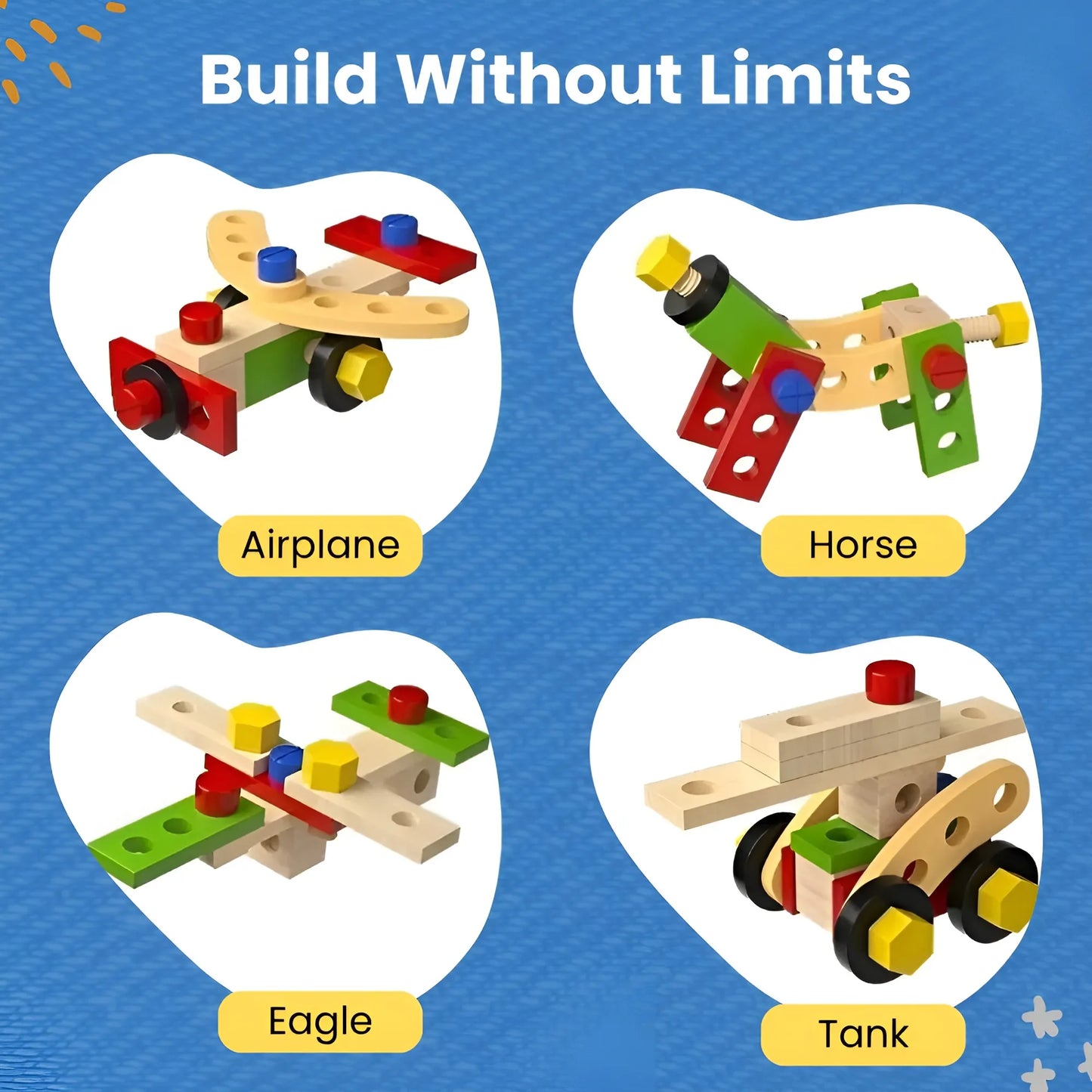 Montessori Holzwerkzeug-Set für Kinder