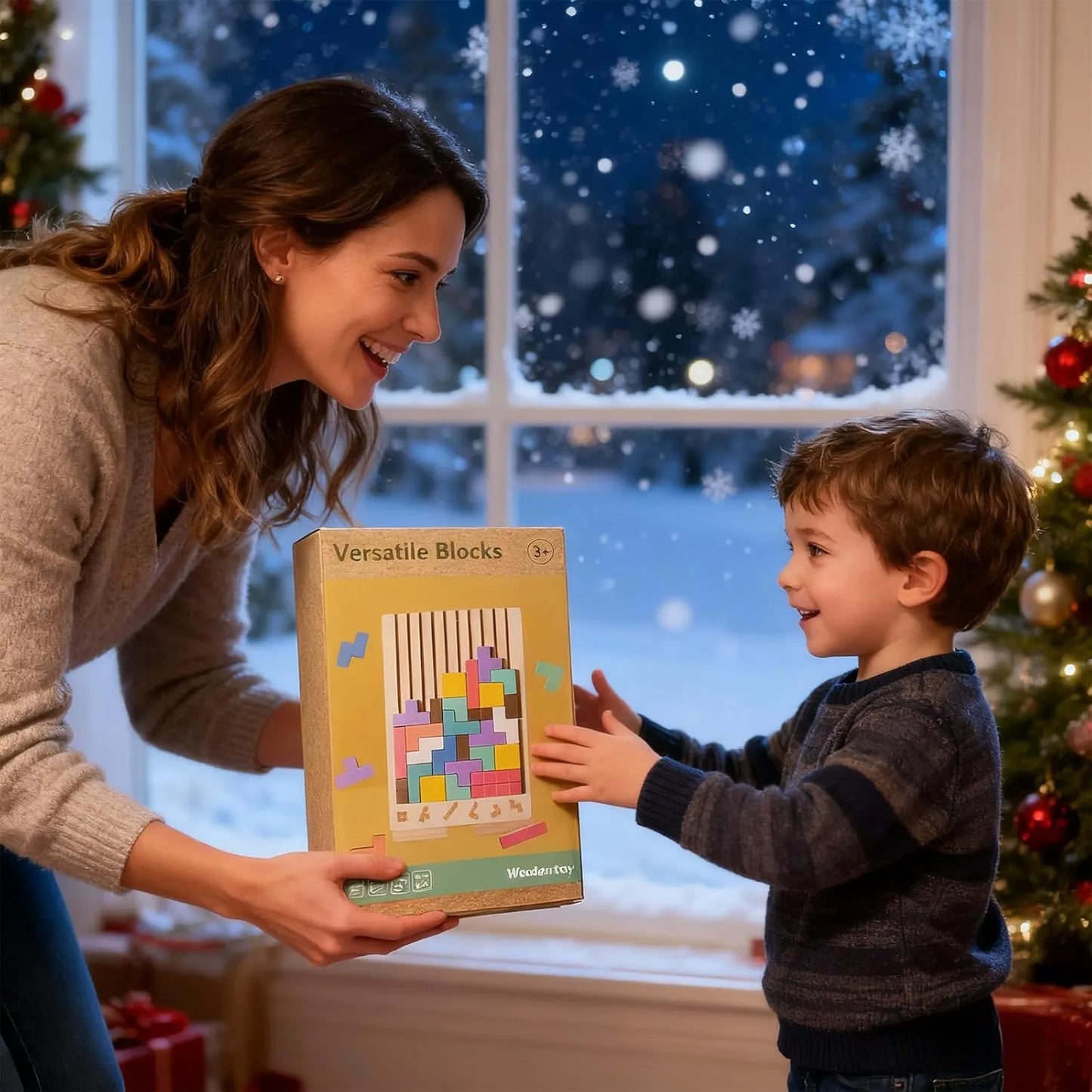 Montessori Wooden Russian Blocks Puzzle