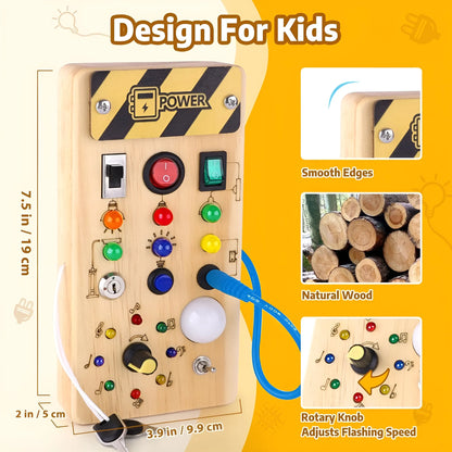 Montessori Wooden LED Switch Board