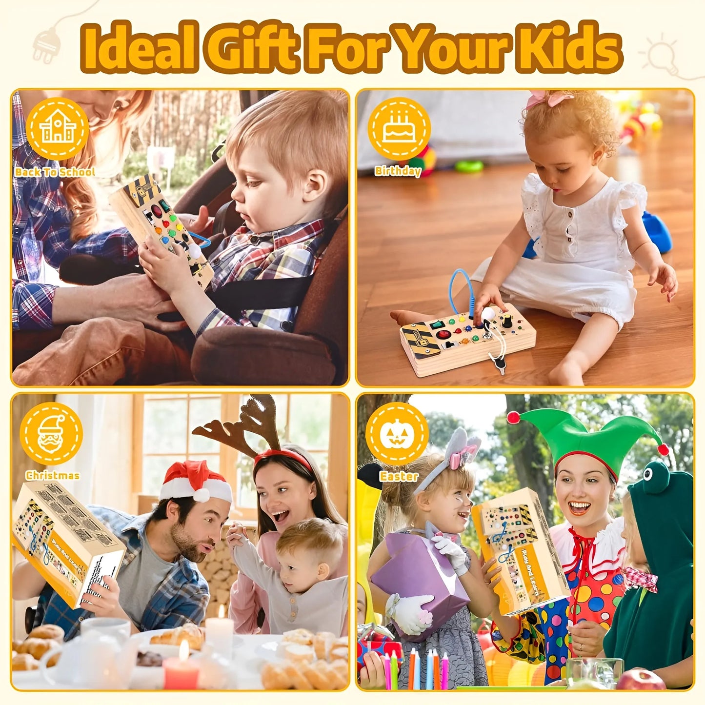 Montessori Wooden LED Switch Board