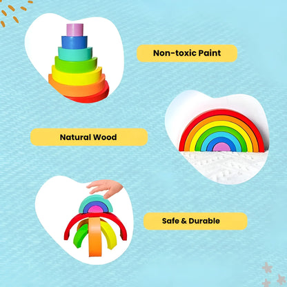 Montessori Wooden Rainbow Stacking Toy