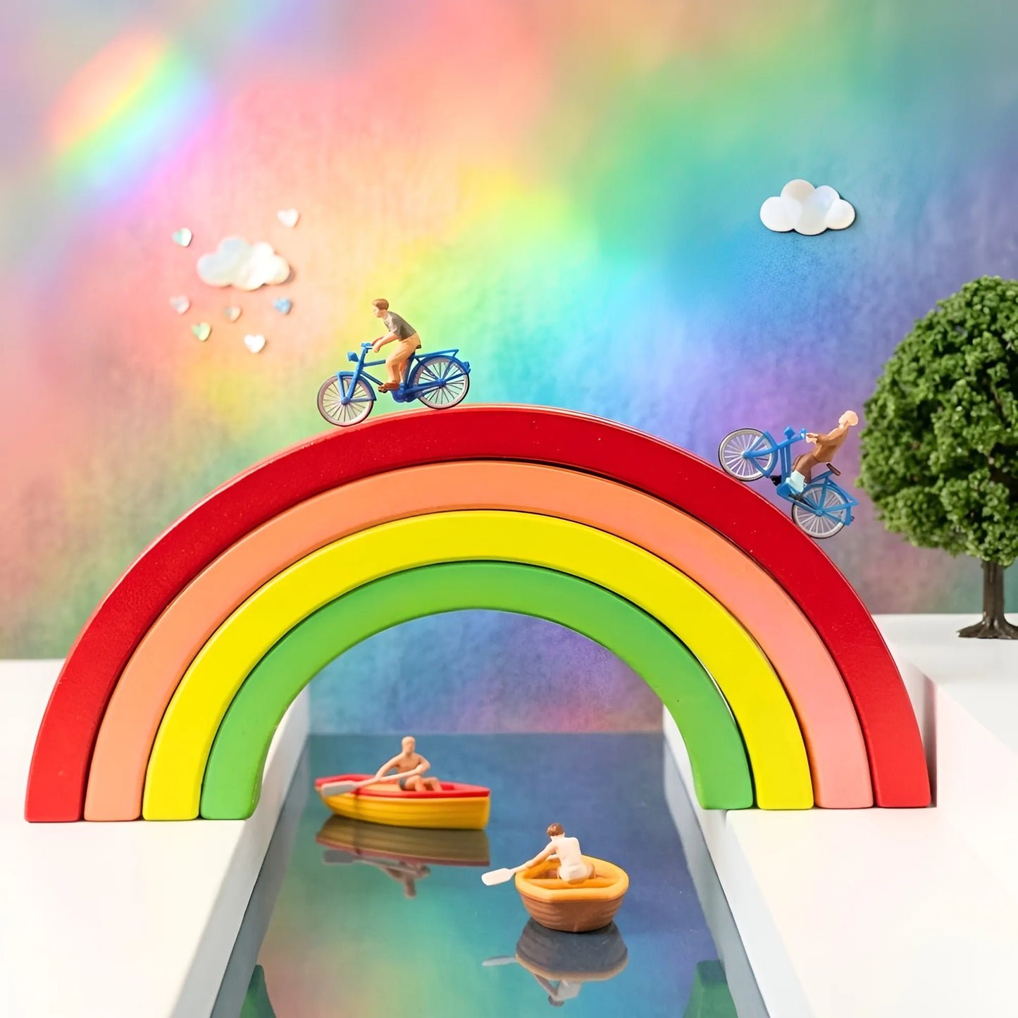 Montessori Wooden Rainbow Stacking Toy