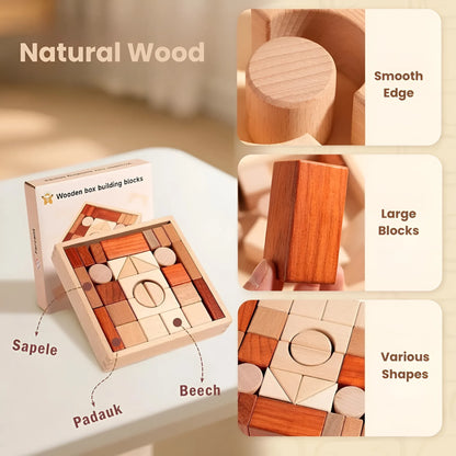 Montessori Naturholz-Bausteine
