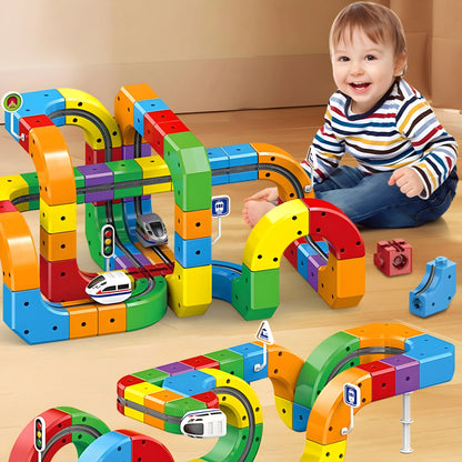 Onenazo Electric Train Track Set 51, 81, 123 PCS