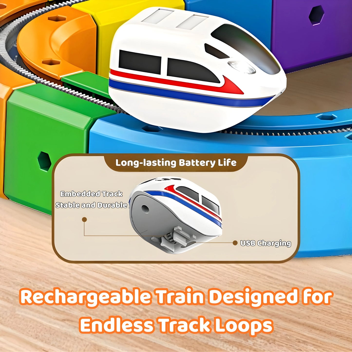 Onenazo Electric Train Track Set 51, 81, 123 PCS